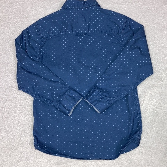 H&M label of graded goods L.O.G.G. 5/6 button down blue white dots - Picture 5 of 9